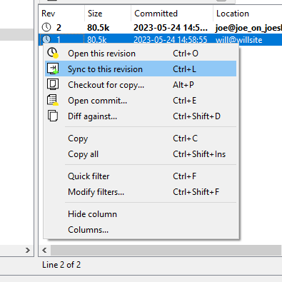 Sync to revision
