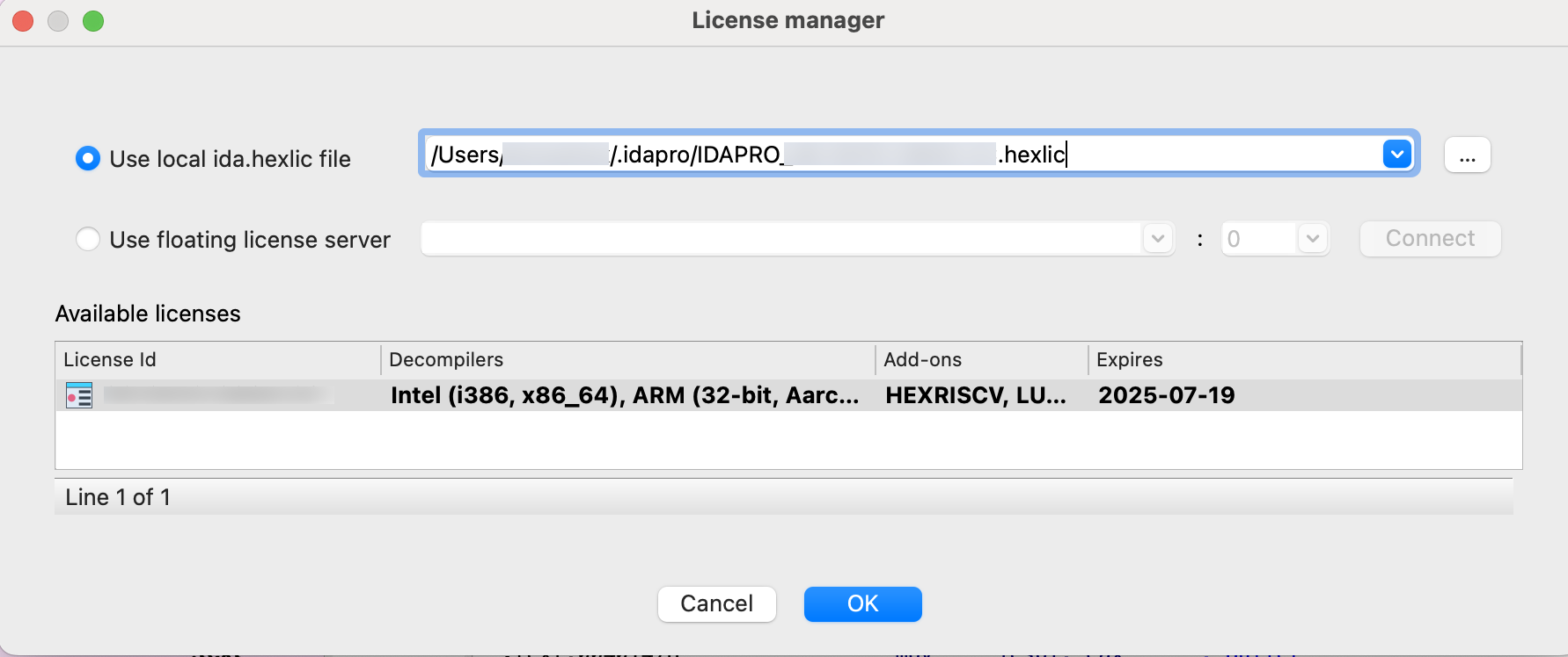 License manager