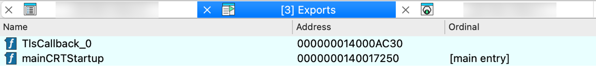 Exports view